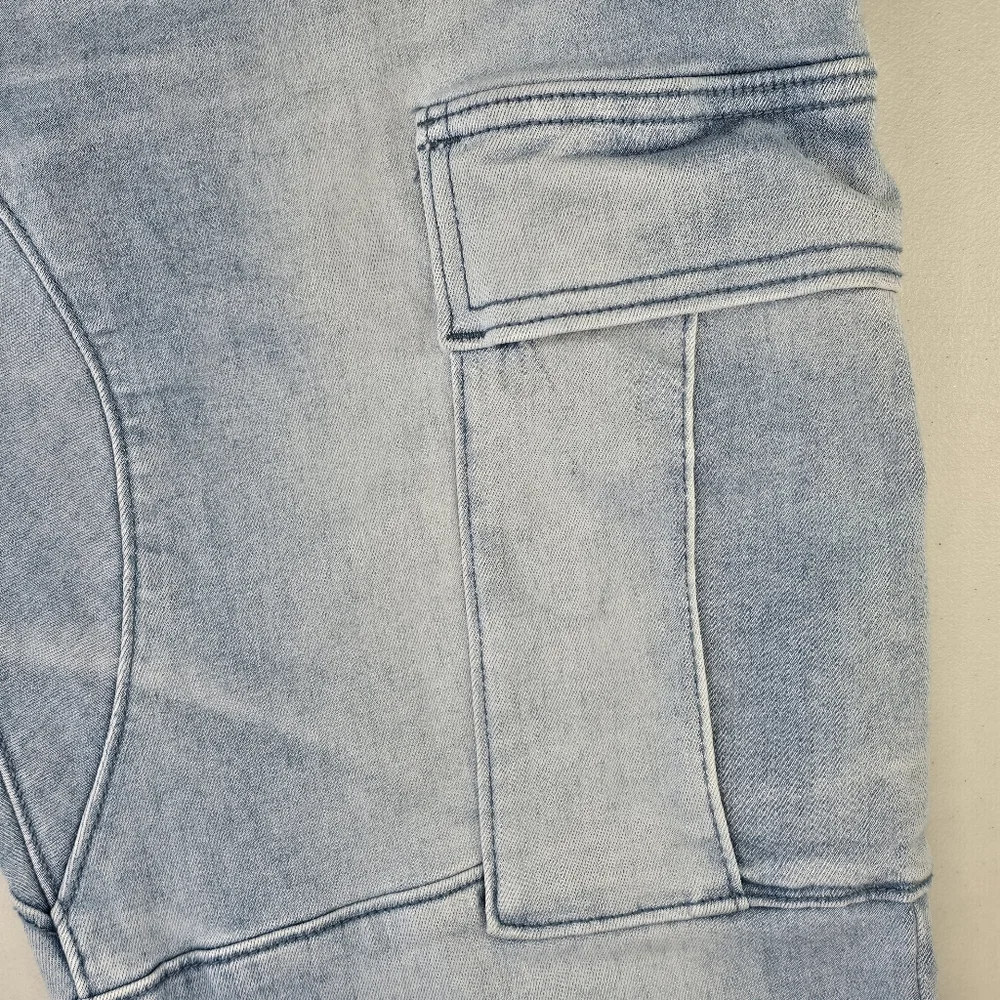 Pacsun Cargo Denim Jogger Jeans Light Wash Men's Size M Long